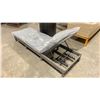 Image 2 : PATIOFLARE LAURA PF-CH340PS-GY GREY PLASTIC RATTAN OUTDOOR PATIO LOUNGER WITH GREY CUSHIONS