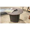 Image 2 : PARAMOUNT FP-545 BRONZE CAST ALUMINUM 33" ROUND PROPANE OUTDOOR FIRE TABLE WITH CONVERTIBLE BURNER