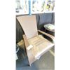 Image 2 : PATIOFLARE LIGHT BROWN COMFORT MUSKOKA PF-CH338C-LBR OUTDOOR PATIO CHAIR WITH BEIGE CUSHION