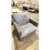 Image 2 : PATIOFLARE WHITNEY PF10017 GREY PLASTIC RATTAN OUTDOOR PATIO ARM CHAIR WITH GREY CUSHIONS