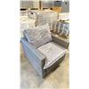 Image 2 : PATIOFLARE WHITNEY PF10017 GREY PLASTIC RATTAN OUTDOOR PATIO ARM CHAIR WITH GREY CUSHIONS