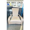 Image 2 : PATIOFLARE LIGHT BROWN COMFORT MUSKOKA PF-CH338C-LBR OUTDOOR PATIO CHAIR WITH BEIGE CUSHION