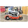 Image 2 : SKLP RED/WHITE FULL SUSPENSION ELECTRIC MINI SCOOTER W/ BASKET & LUGGAGE RACK *HAS KEYS & CHARGER*