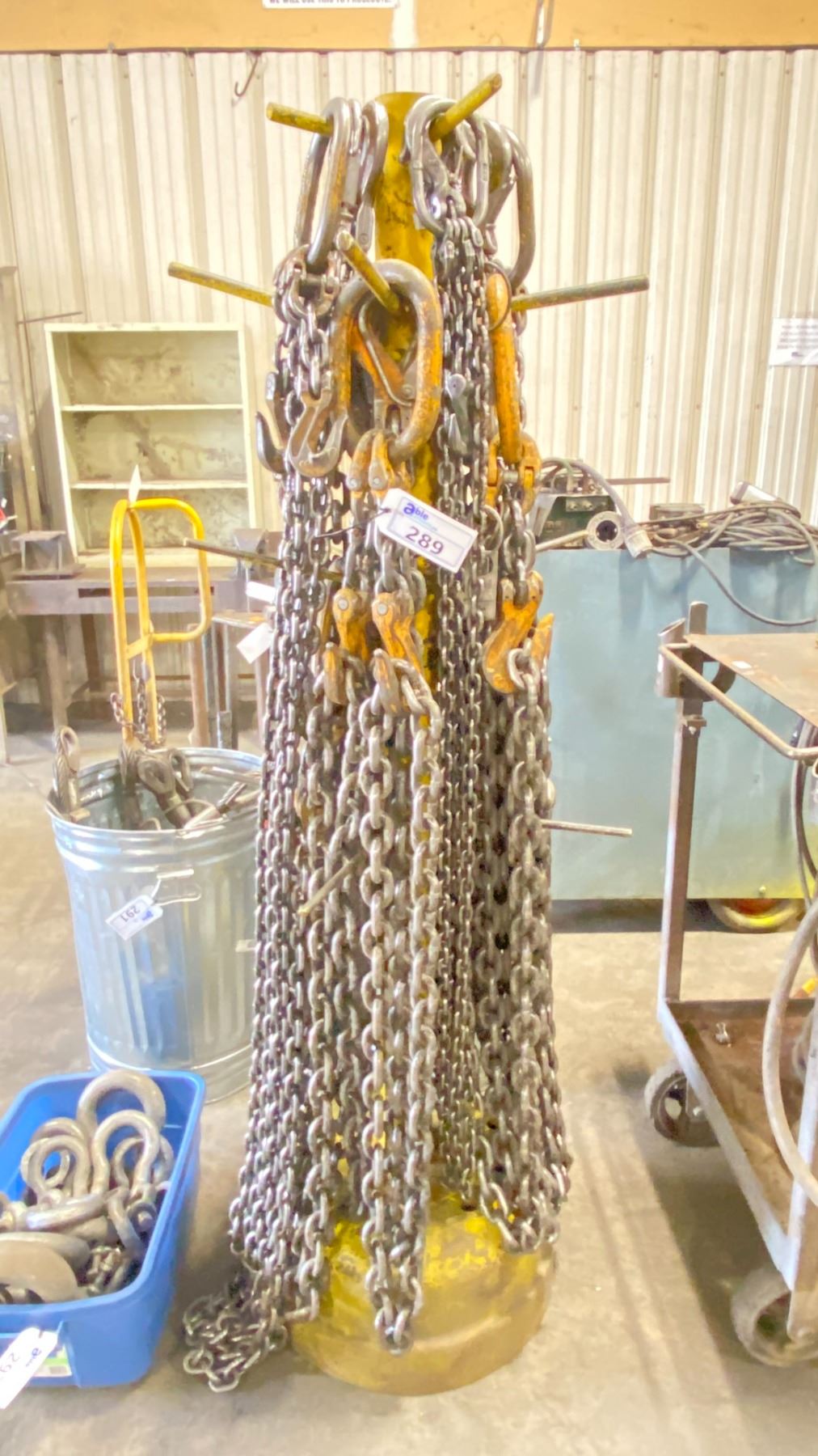 INDUSTRIAL HEAVY DUTY HANGING RACK WITH MULTIPLE LIFTING CHAINS ...