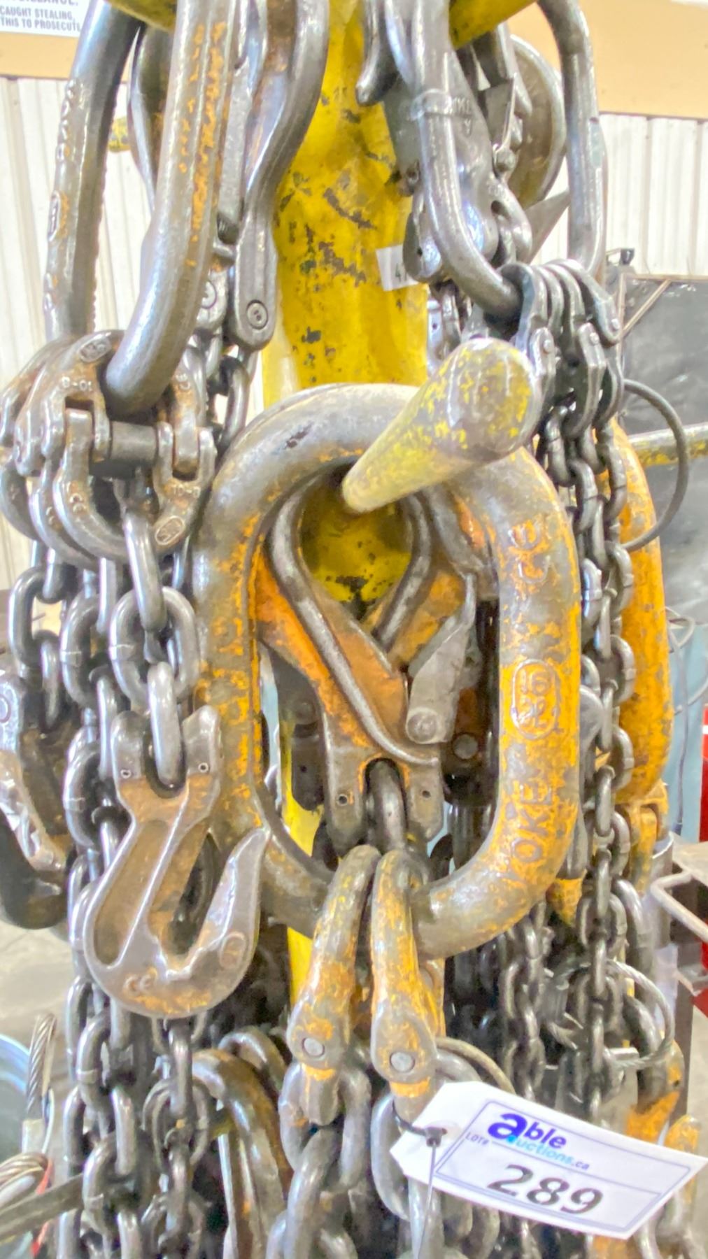 INDUSTRIAL HEAVY DUTY HANGING RACK WITH MULTIPLE LIFTING CHAINS ...