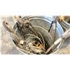 Image 2 : METAL BIN OF HEAVY DUTY BRAIDED LIFTING CABLES, CABLE PULLER & SHEET METAL CLAMP