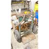Image 1 : HEAVY-DUTY GREEN STEEL CYLINDER CART W/ PNEUMATIC TIRES & STEEL W/ RED AND GREEN OXY-FUEL GAS HOSES