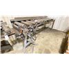 Image 1 : INDUSTRIAL HEAVY DUTY ROLLER CONVEYOR WITH HYDRAULIC CONTROL UNIT SINGLE SIDE WITH METAL SAWHORSE