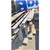 Image 2 : 3- HEAVY DUTY CUSTOM MADE INDUSTRIAL SAW HORSES APPROX 31"H ASSORTED LENGTHS