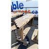 Image 2 : 5- HEAVY DUTY CUSTOM MADE INDUSTRIAL SAW HORSES APPROX 31"H ASSORTED LENGTHS