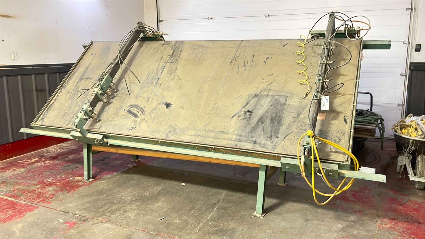 HEAVY-DUTY INDUSTRIAL PNEUMATIC FACE FRAME ASSEMBLY TABLE W/ ADJUSTABLE ...