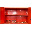 Image 2 : WURTH STEEL WALL CABINET  RED 2-DOOR WITH SHELVES *NEEDS TO BE DISMANTLED*