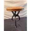 Image 1 : Wooden Stool with Cast Iron Legs
