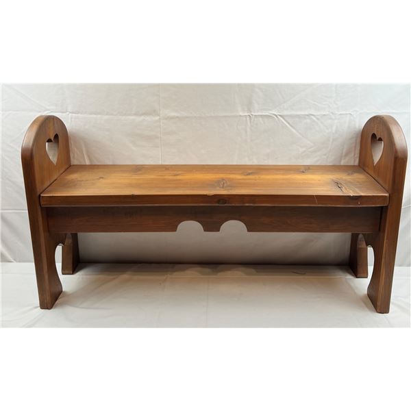 Wooden Heart Bench