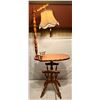 Image 1 : Retro Wood Floor Lamp Table