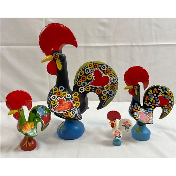 Painted Rooster Family