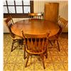 Image 1 : Wooden Drop-Leaf Table & Chairs