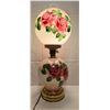 Image 2 : Floral Double Globe Hurricane Lamp