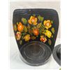Image 2 : Floral Painted Metal Decor