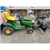 Image 1 : John Deere D130 Riding Lawn Tractor With Snow Plow Attachment