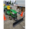 Image 2 : John Deere D130 Riding Lawn Tractor With Snow Plow Attachment