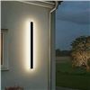 Image 1 : Black LED Long Outdoor Lights for Garage Garden Exterior Wall Mount Lights