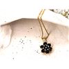 Image 2 : Genuine Blue Sapphire and Natural Diamond Necklace