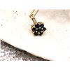 Image 3 : Genuine Blue Sapphire and Natural Diamond Necklace