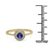 Image 3 : PetiteTanzanite and Double Diamond Halo Ring
