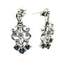 Image 5 : Blue Sapphire Chandelier Earrings Diamond Accent