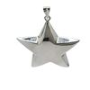 Image 8 : Vintage Sterling Silver Puffed Star Pendant 2"