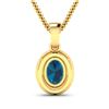 Image 3 : London Blue Topaz and Diamond Halo Pendant