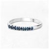 Image 4 : Elegant Band-White Gold & Blue Diamond Ring