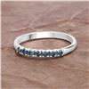 Image 7 : Elegant Band-White Gold & Blue Diamond Ring