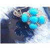 Image 3 : Robin-Egg Blue Turquoise & Pave' Diamond Necklace
