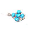 Image 5 : Robin-Egg Blue Turquoise & Pave' Diamond Necklace