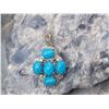 Image 7 : Robin-Egg Blue Turquoise & Pave' Diamond Necklace