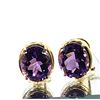 Image 1 : 9CTW Oval Amethyst Earrings Omega Backs