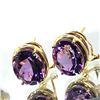 Image 2 : 9CTW Oval Amethyst Earrings Omega Backs