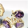 Image 4 : 9CTW Oval Amethyst Earrings Omega Backs