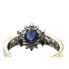 Image 3 : Oval Blue Sapphire and Diamond Halo Ring
