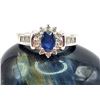 Image 9 : Oval Blue Sapphire and Diamond Halo Ring