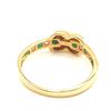 Image 7 : Emerald and Diamond X Hugs & Love Ring 14K