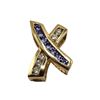 Image 4 : 14K White Gold "Kiss" X Tanzanite Pendant