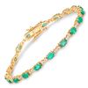 Image 1 : Zambian Emerald and Diamond Tennis Bracelet