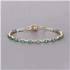 Image 3 : Zambian Emerald and Diamond Tennis Bracelet