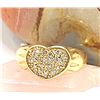Image 12 : Classic Pave' Diamond Heart Ring