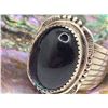 Image 3 : W. Denetdale .925 Large Black Onyx Ring Navajo
