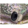 Image 4 : W. Denetdale .925 Large Black Onyx Ring Navajo