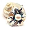 Image 2 : Signed Ann King Pearl & .925 Dogwood Flower
